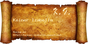 Keiner Izabella névjegykártya